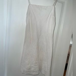 ruby and jenna white linen mini dress